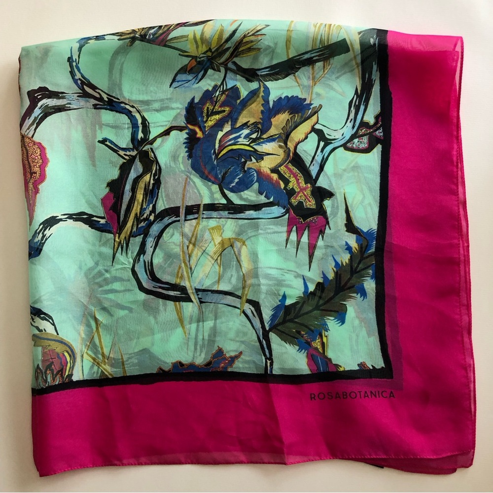 Vintage Rosabotanica Balenciaga Silk Scarf: Made in Italy - Picture 2 of 11